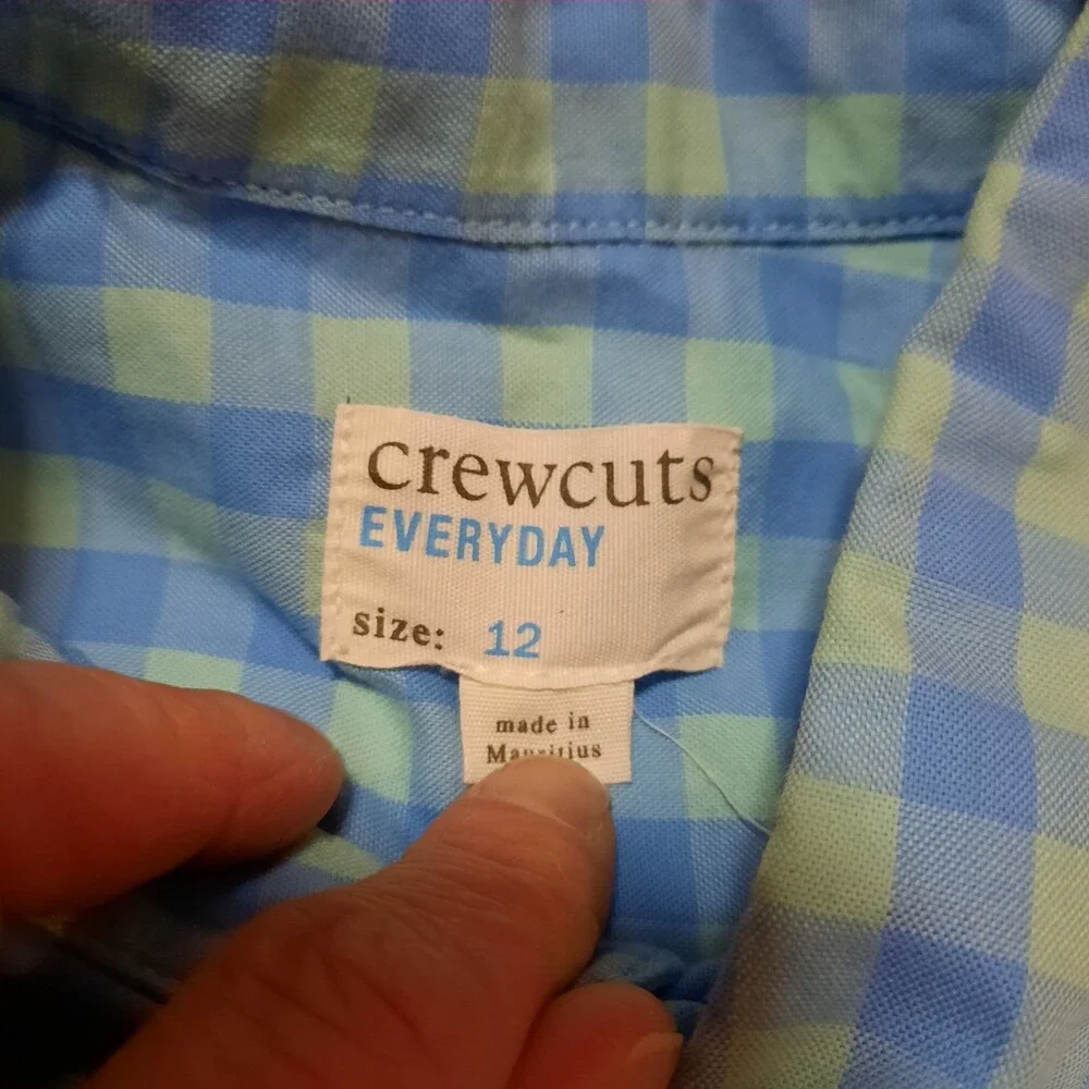 Crewcuts Boys Everyday Plaid Button Down Shirt 12